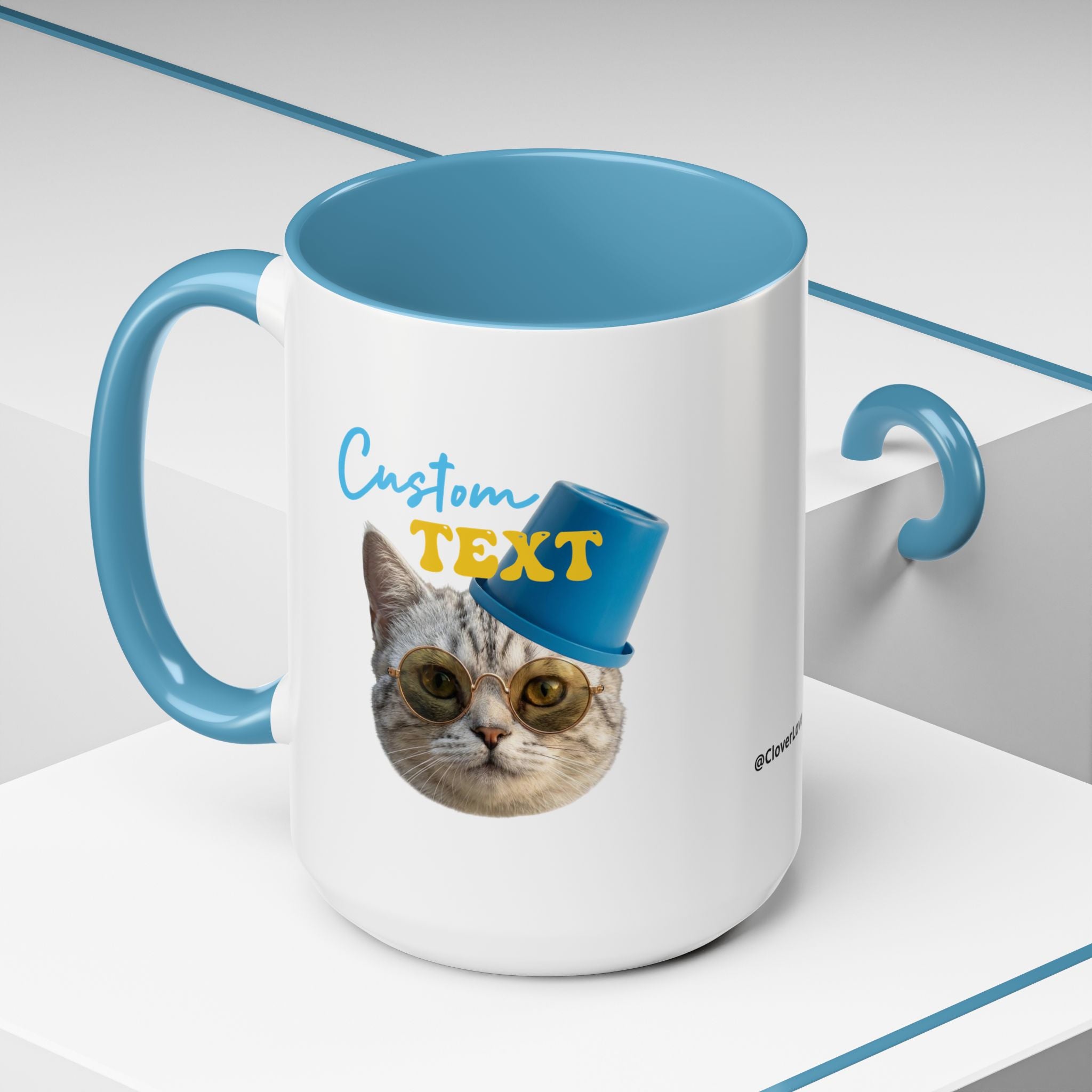 Funny Summer Cat Mug | Personalized Beach Cat Coffee Cup With Custom Text