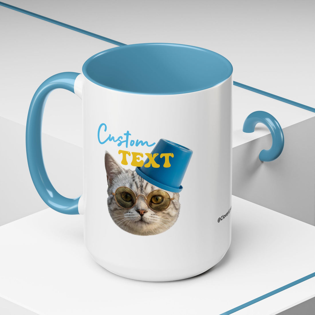 Funny Summer Cat Mug | Personalized Beach Cat Coffee Cup With Custom Text