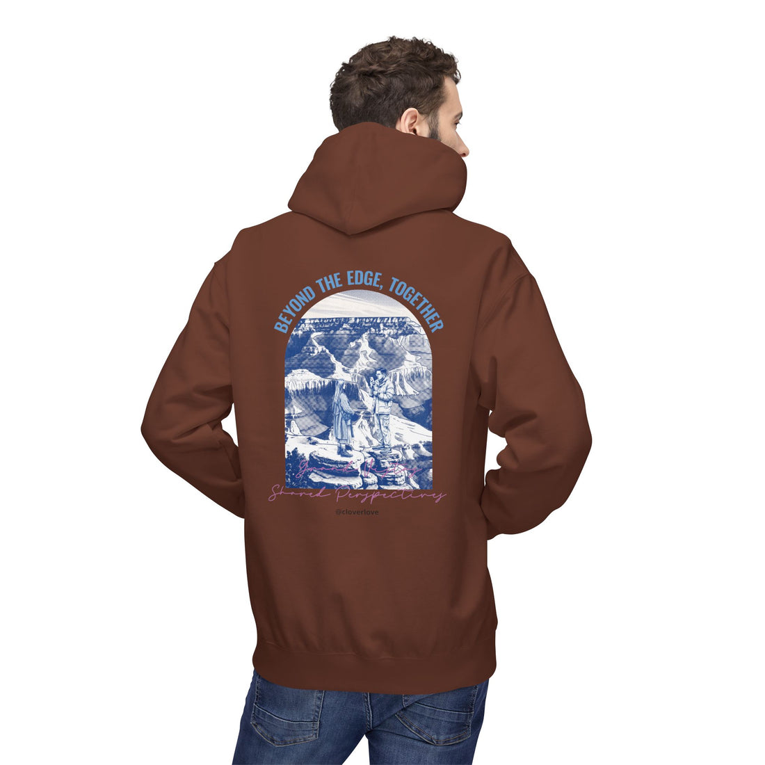 Beyond The Horizon Personalisierter Reise-Hoodie, Landschaftswahrzeichen Paar Geschenk