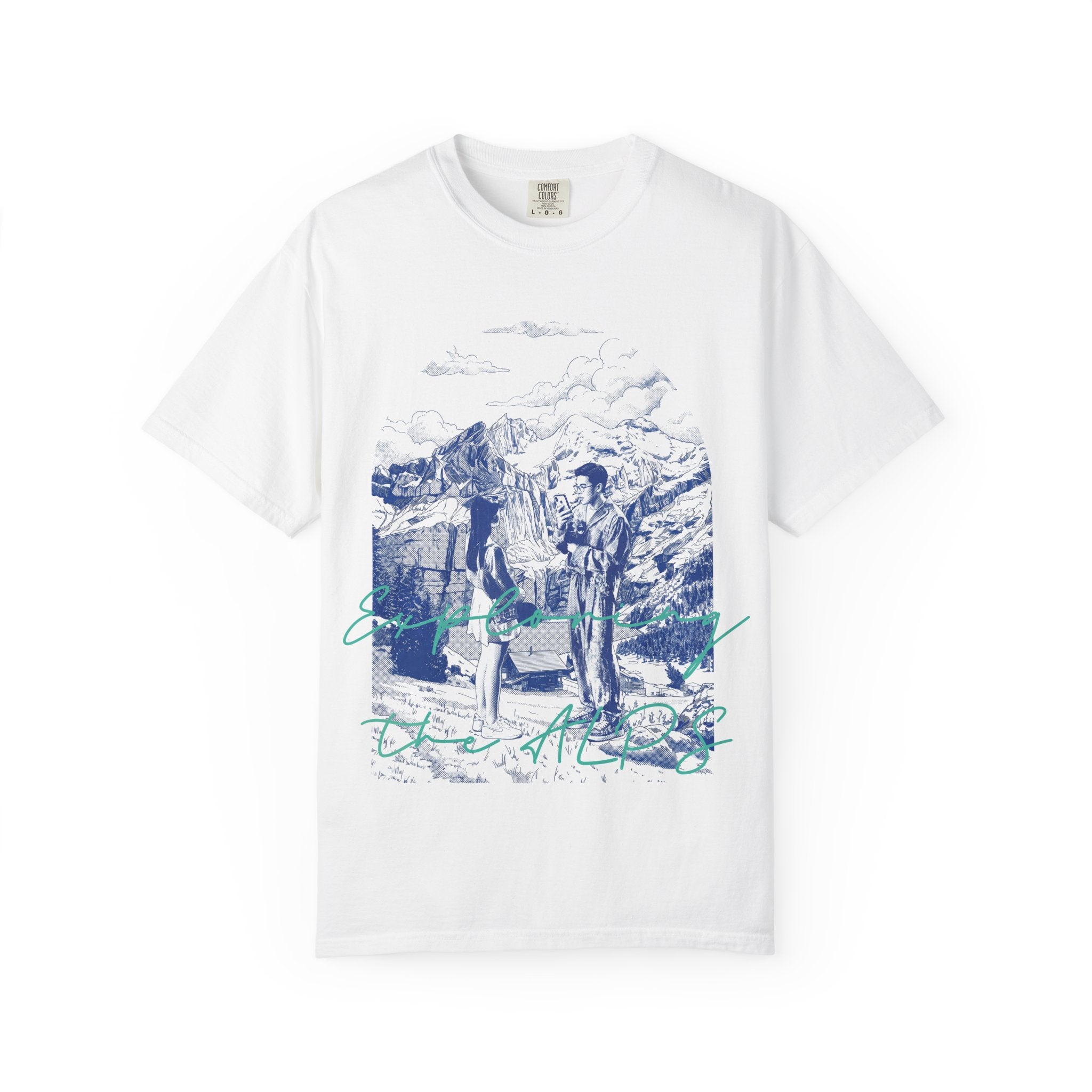 Custom Travel Landmark T-Shirt - Vintage Mountain Adventure Tee, Unique Travel Gift