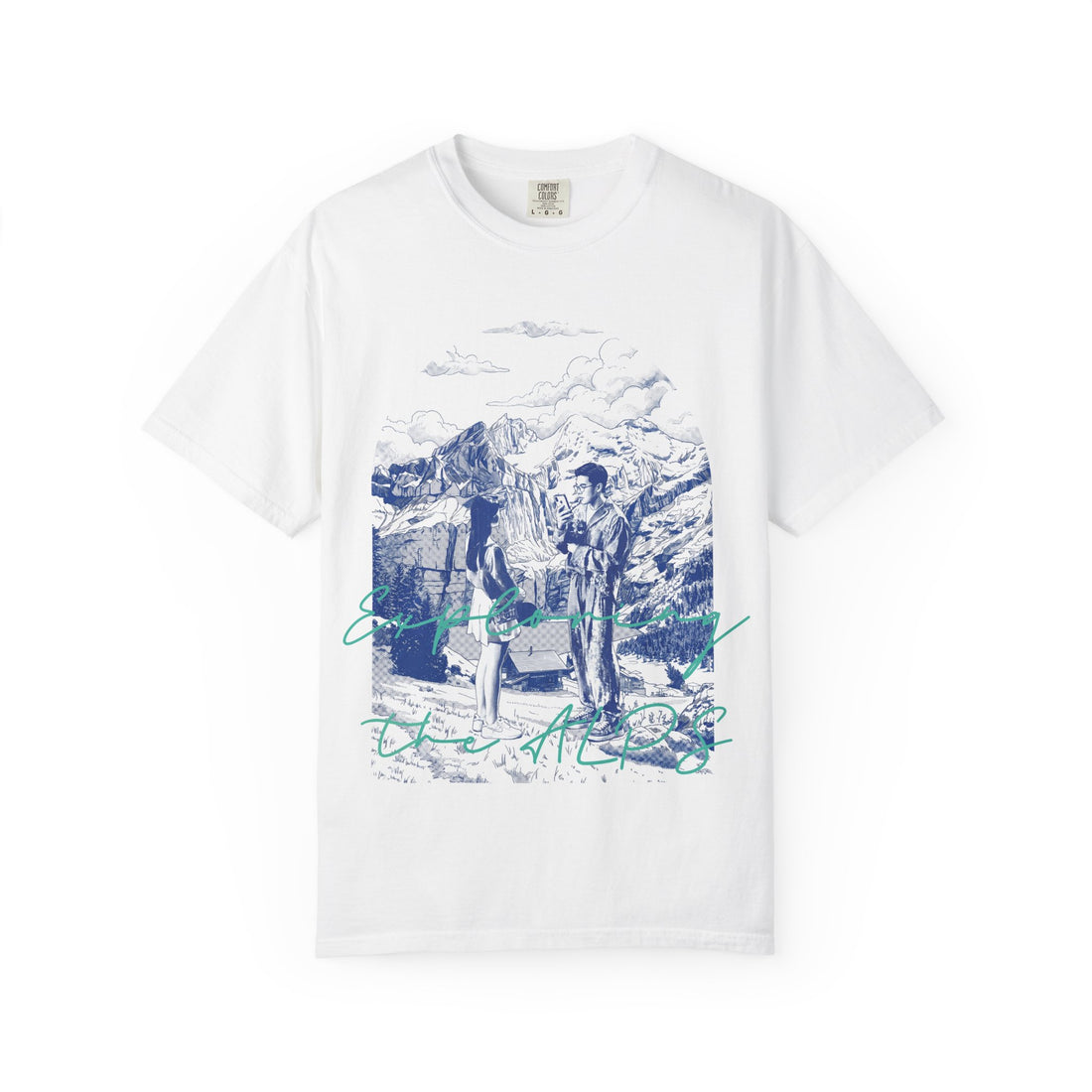 Custom Travel Landmark T-Shirt - Vintage Mountain Adventure Tee, Unique Travel Gift