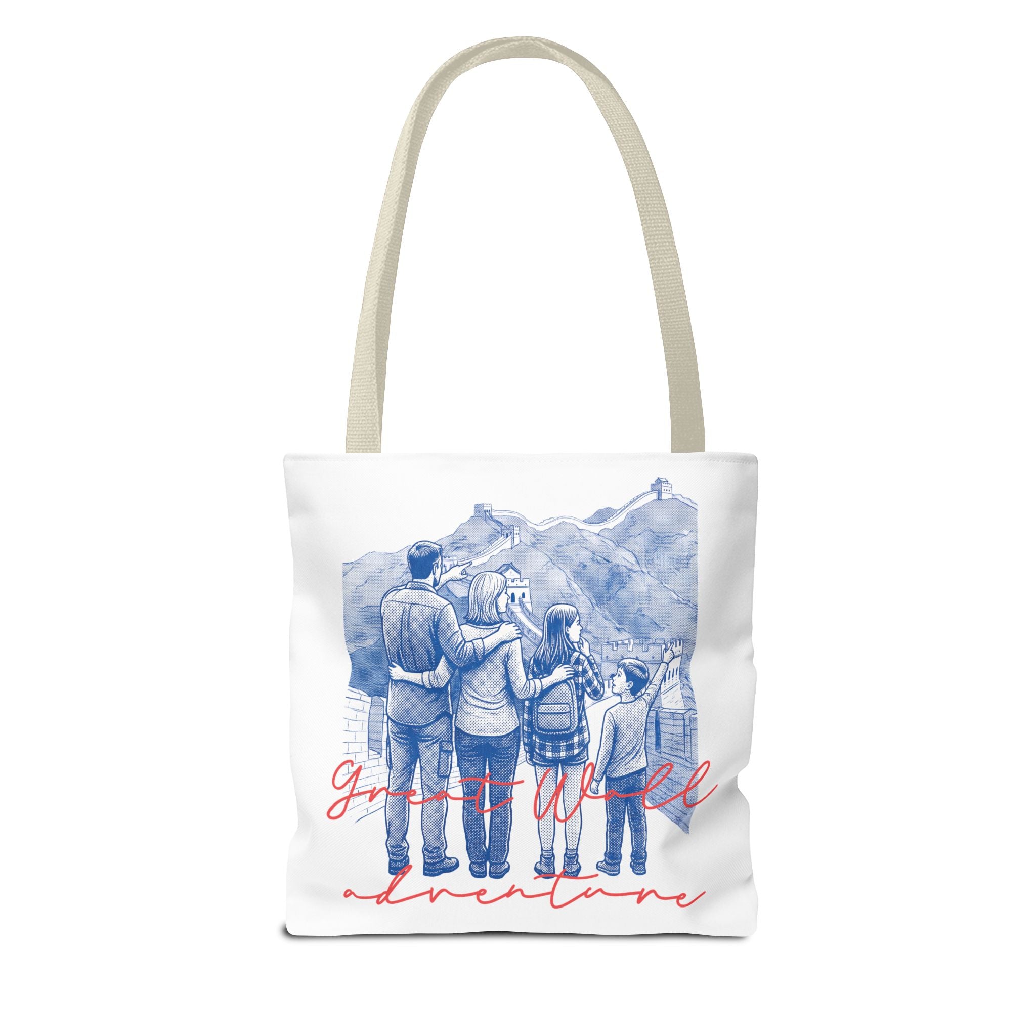 Great Wall of China Tote Bag, Family Travel Souvenir Bag, Landmark Canvas Tote