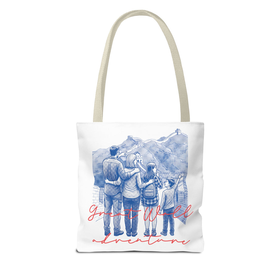 Great Wall of China Tote Bag, Family Travel Souvenir Bag, Landmark Canvas Tote