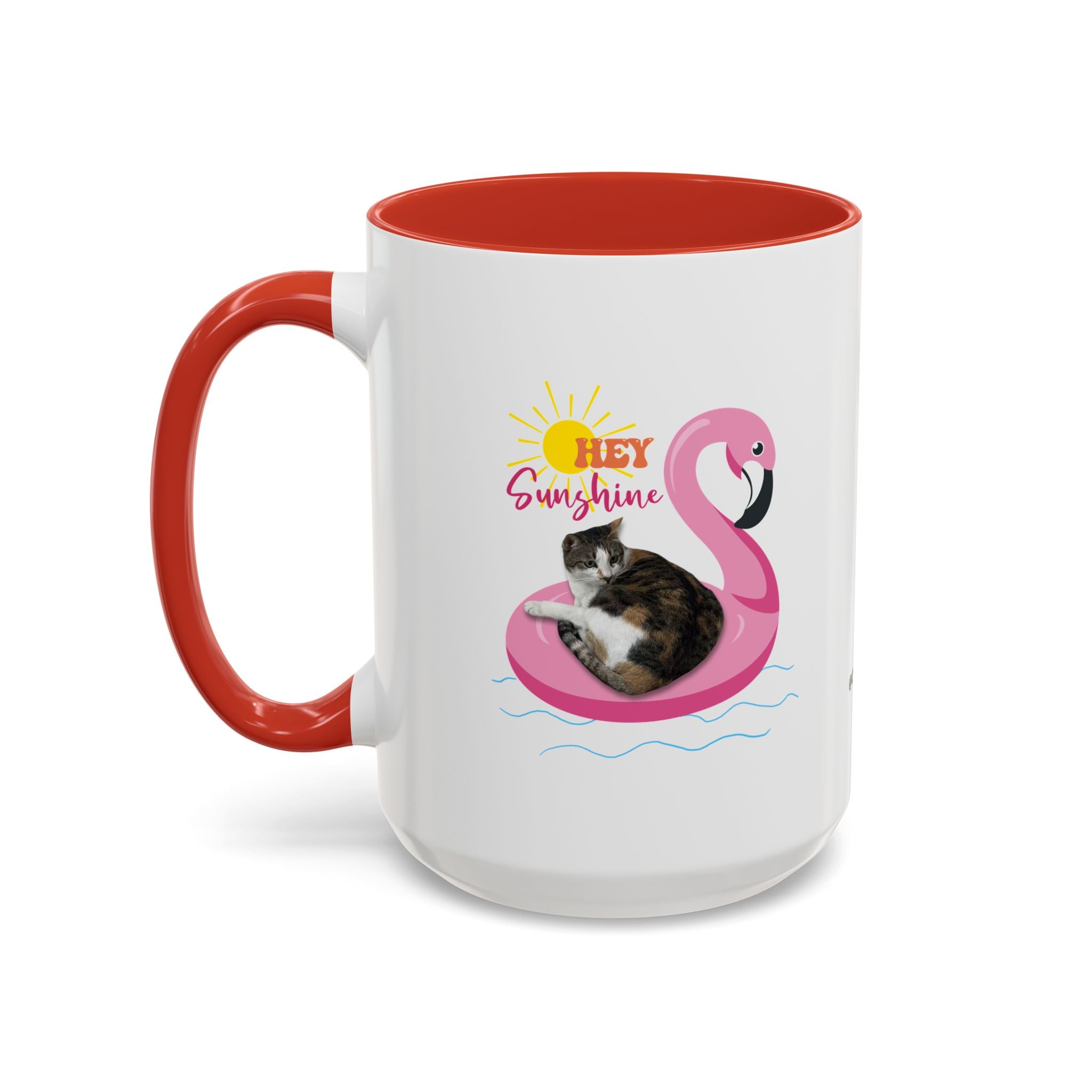 Cool Cat Summer Mug | Personalized Cat Photo Coffee Cup With Custom Text