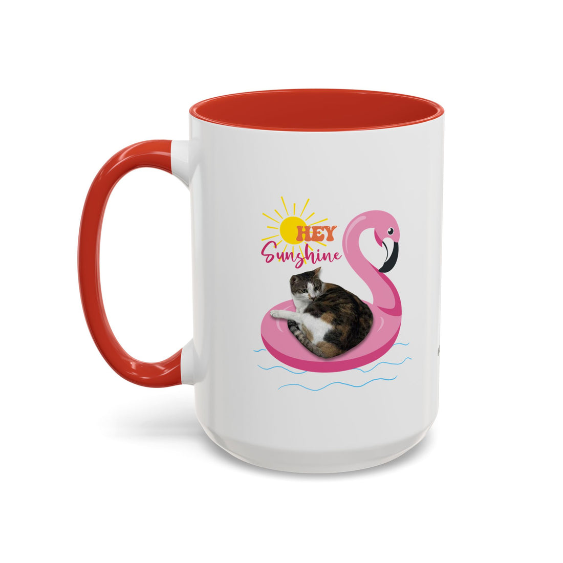 Cool Cat Summer Mug | Personalized Cat Photo Coffee Cup With Custom Text