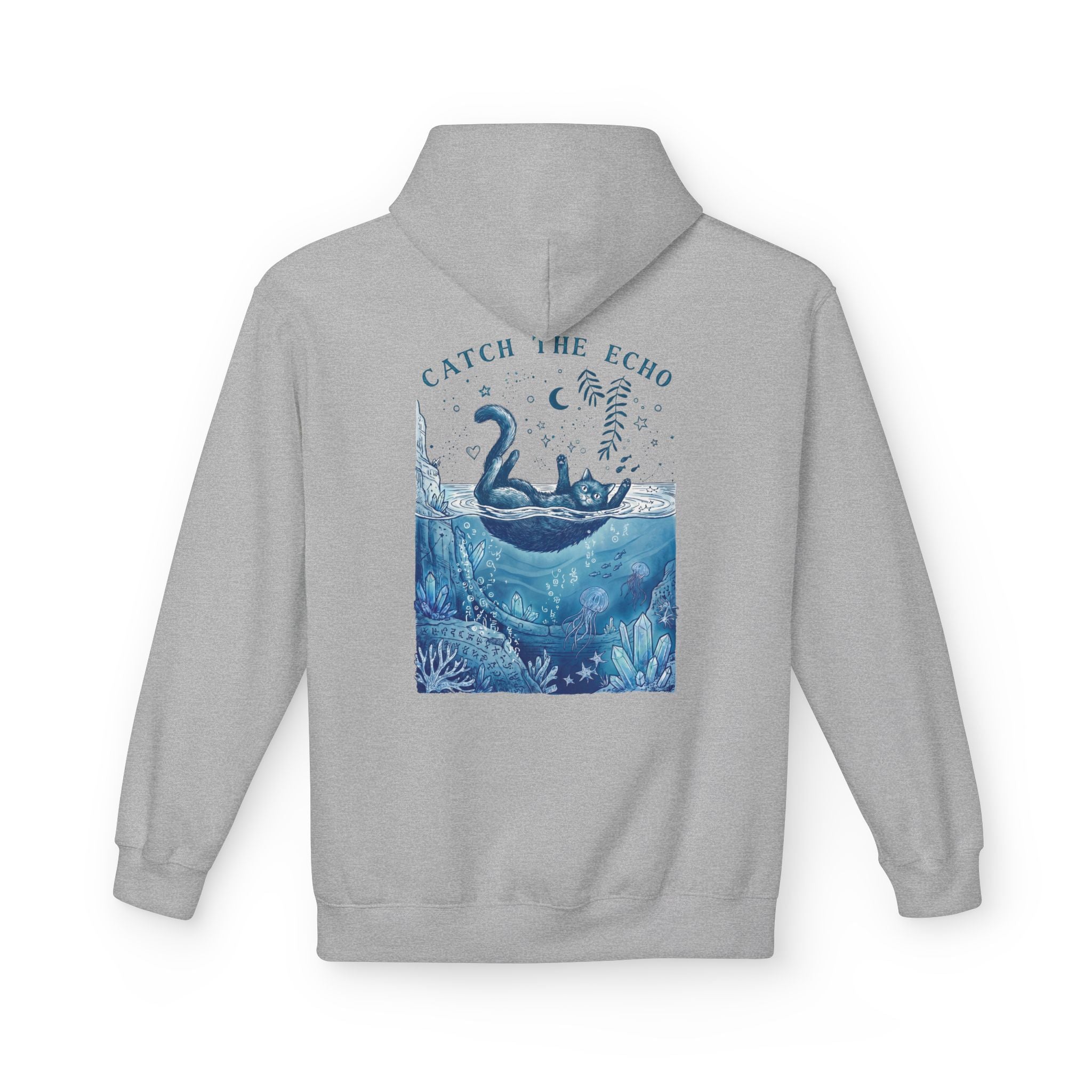 Cat Ocean Adventure Hoodie | Vintage Underwater Graphic Sweatshirt