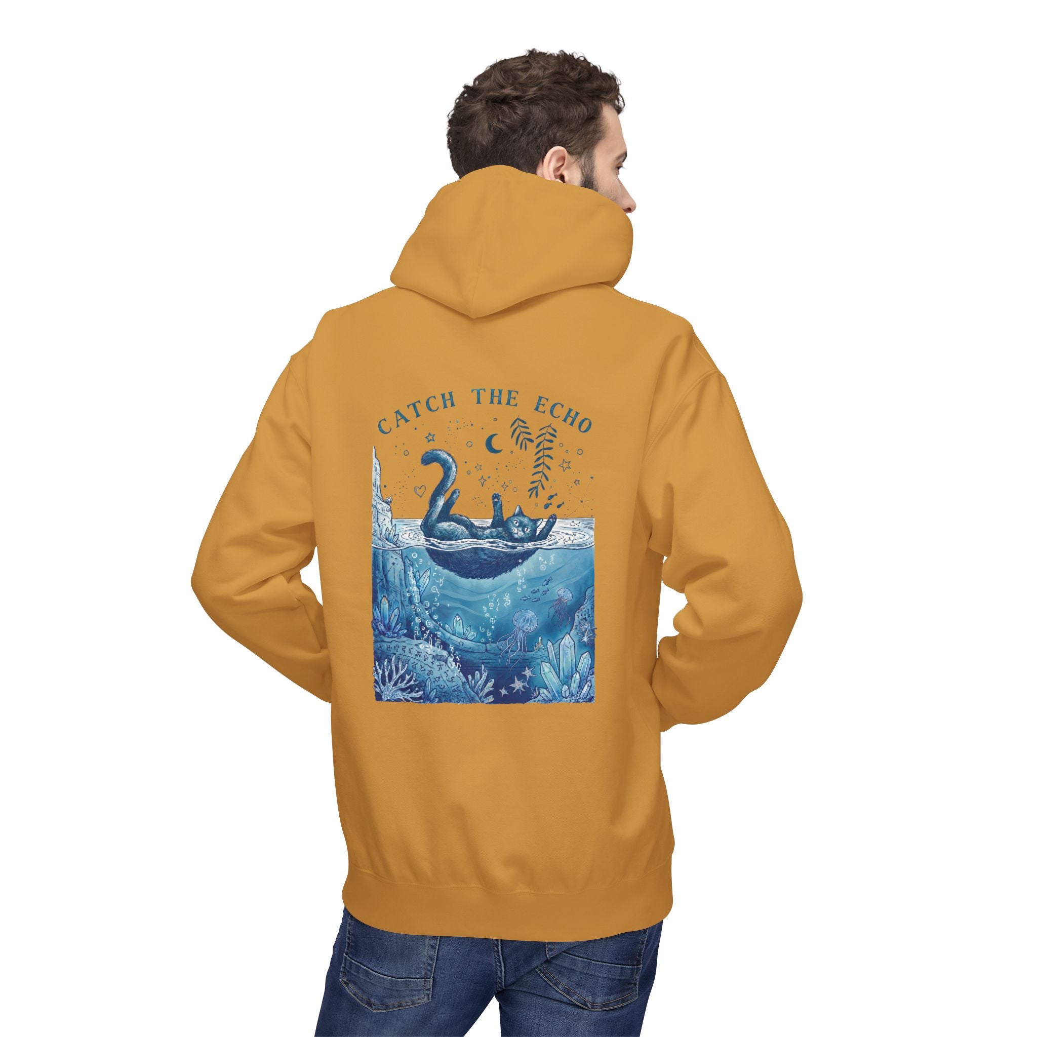 Cat Ocean Adventure Hoodie | Vintage Underwater Graphic Sweatshirt