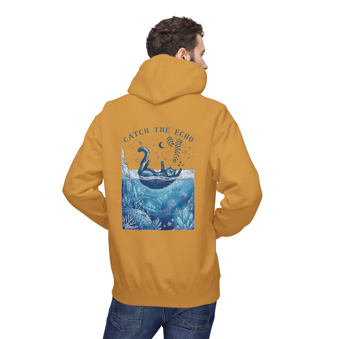 Cat Ocean Adventure Hoodie | Vintage Underwater Graphic Sweatshirt