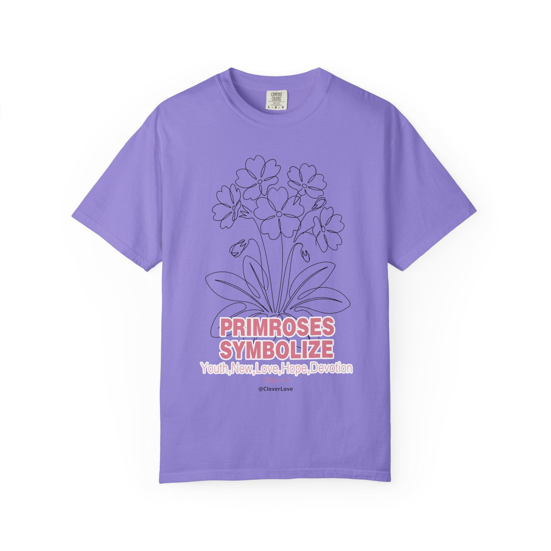 Primrose Flower T-Shirt - Botanical Graphic Shirt for Flower Lovers