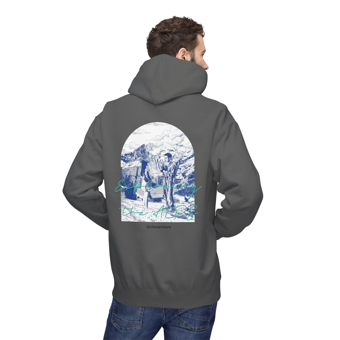 Mountain Travel Hoodie | Abenteuerlandschaft Grafik Pullover