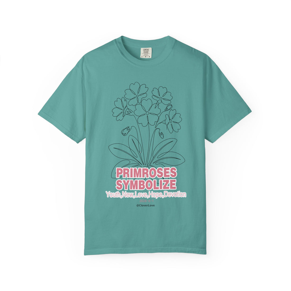 Primrose Flower T-Shirt - Botanical Graphic Shirt for Flower Lovers