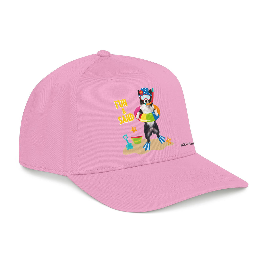 Custom Summer Beach Dog Hat, Fun & Sand Pet Baseball Cap, Personalized Dog Lover Gift