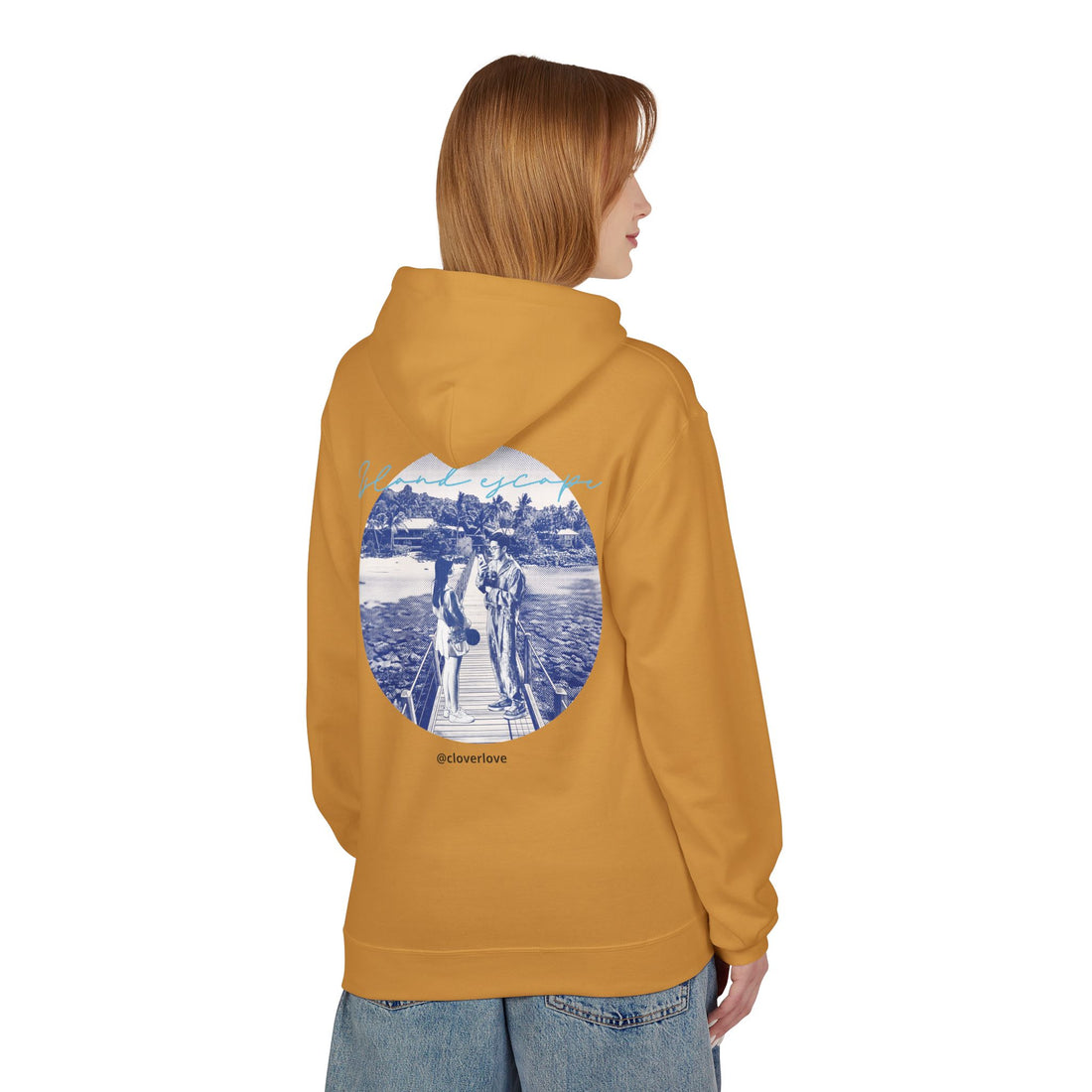 Kapuzenpulli für den Tropenurlaub | Romantisches Strandreise-Grafik-Sweatshirt