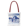 Cat’s Tale of Mystery Travel Tote Bag | Vintage Mexico Pyramid Cat Canvas Tote Bag