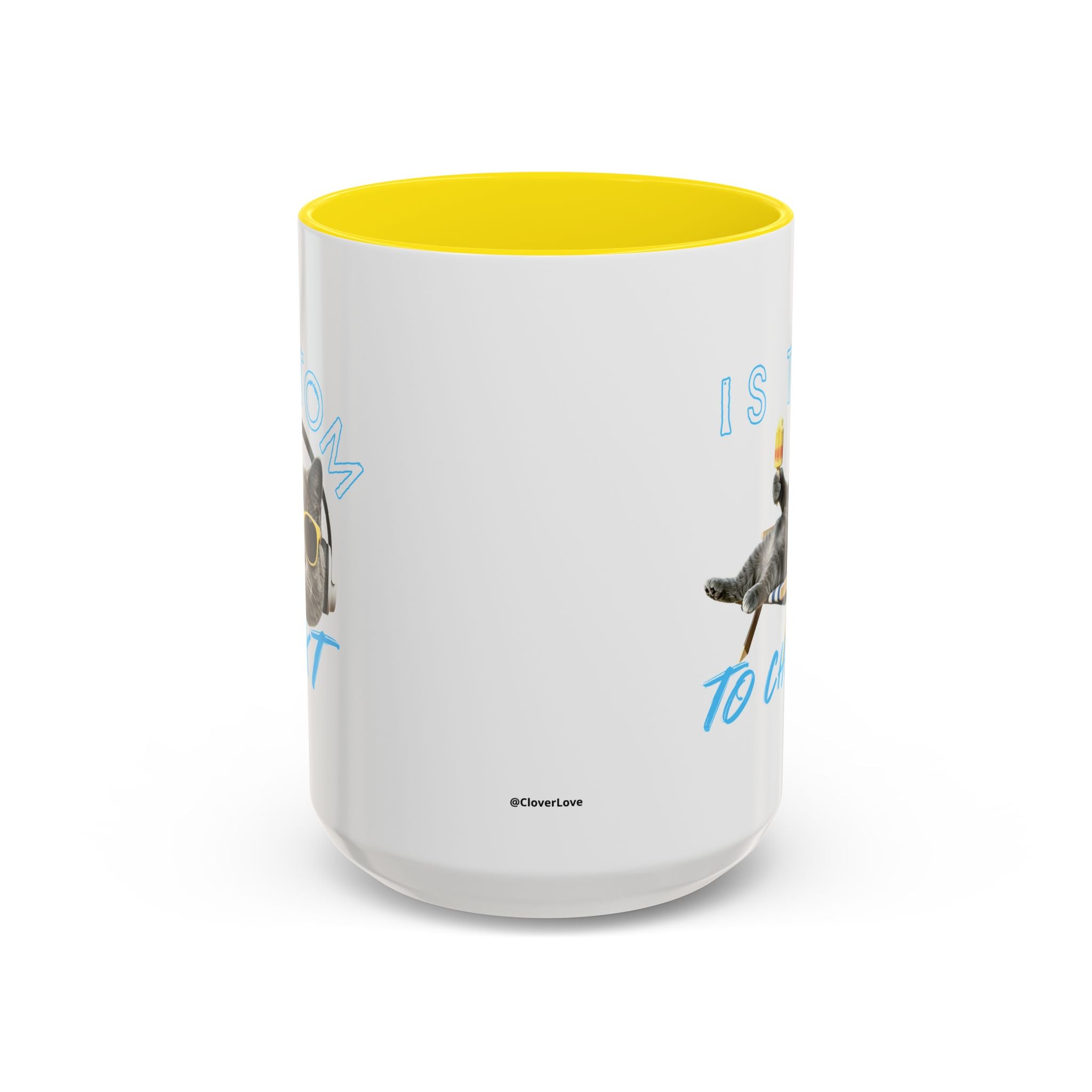 Chill Cat Sommerbecher | Personalisierte Katzenfoto-Kaffeetasse mit individuellem Text