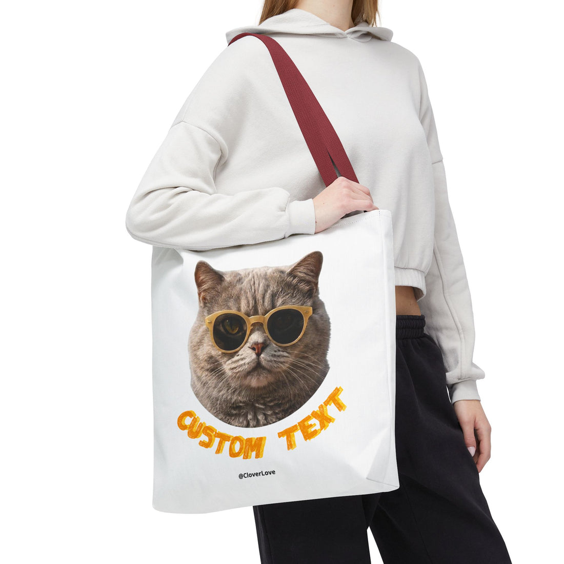 Summer Cat Tote Bag | Funny Cat Lover Beach Canvas Bag