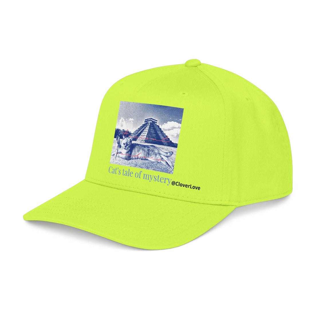 Mexico Travel Cat Hat - Chichen Itza Baseball Cap, Cat Lover Gift