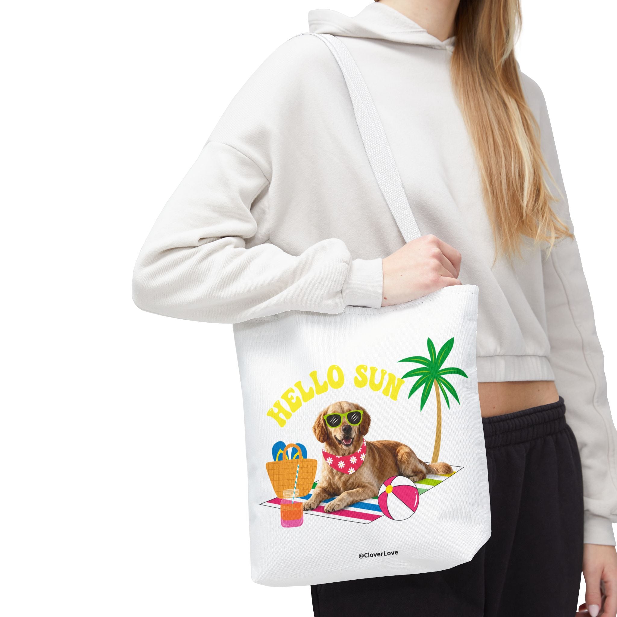 Funny Dog Tote Bag | Personalized Pet Photo Summer Canvas Bag