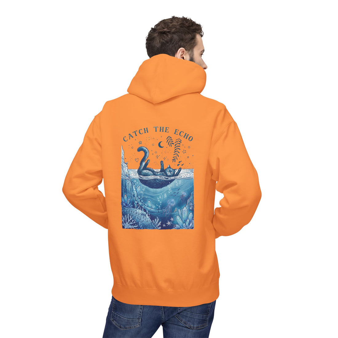 Cat Ocean Adventure Hoodie | Vintage Underwater Graphic Sweatshirt