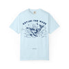 Cat Riding Whale T-Shirt - Cute Ocean Cat Graphic Tee, Fantasy Wave Shirt for Cat Lovers