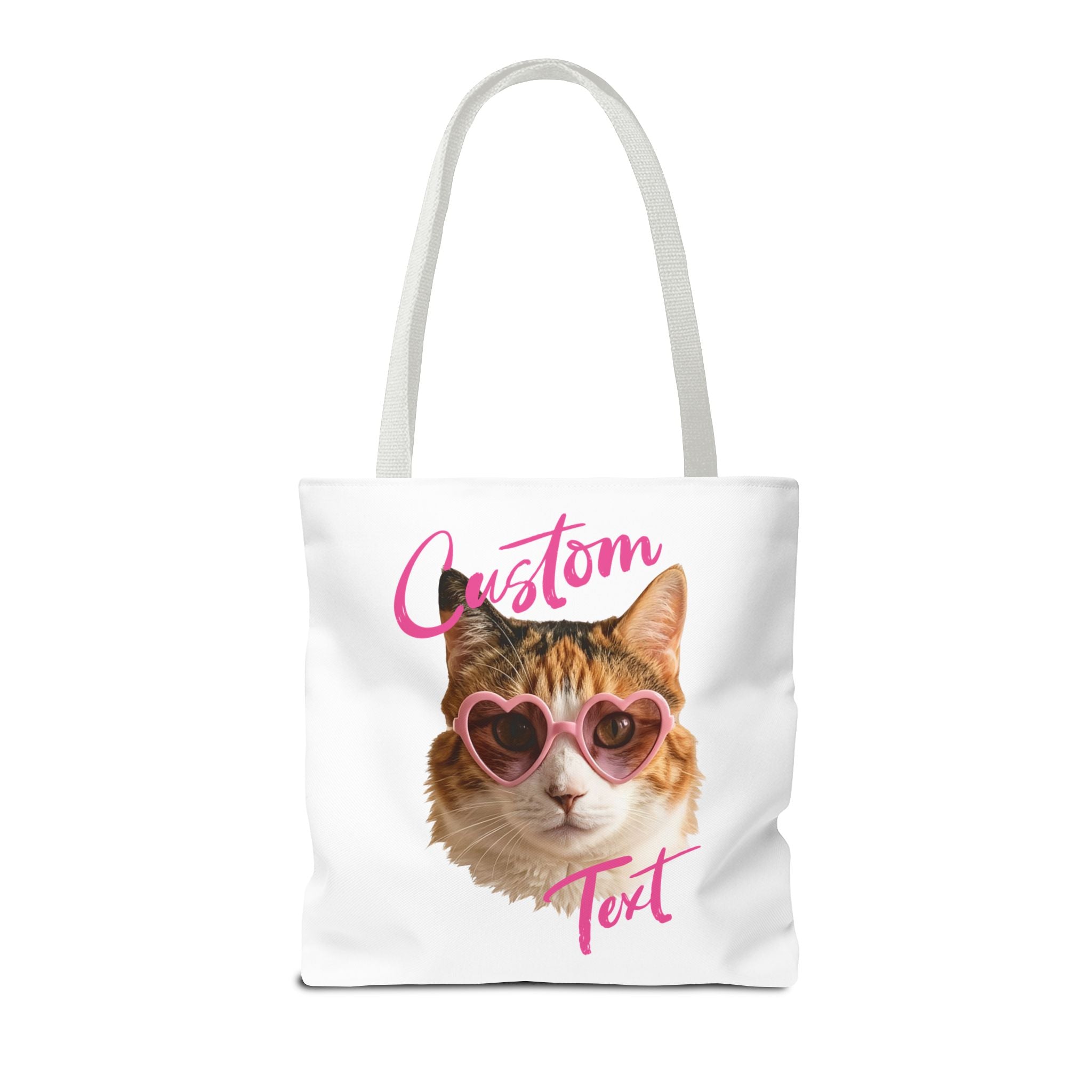 Cute Cat Tote Bag | Custom Cat Photo Personalized Canvas Bag