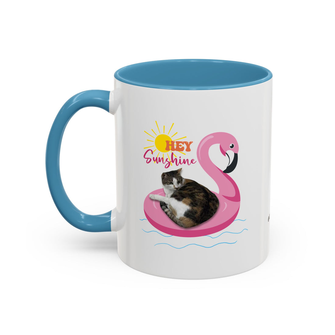 Cool Cat Summer Mug | Personalized Cat Photo Coffee Cup With Custom Text