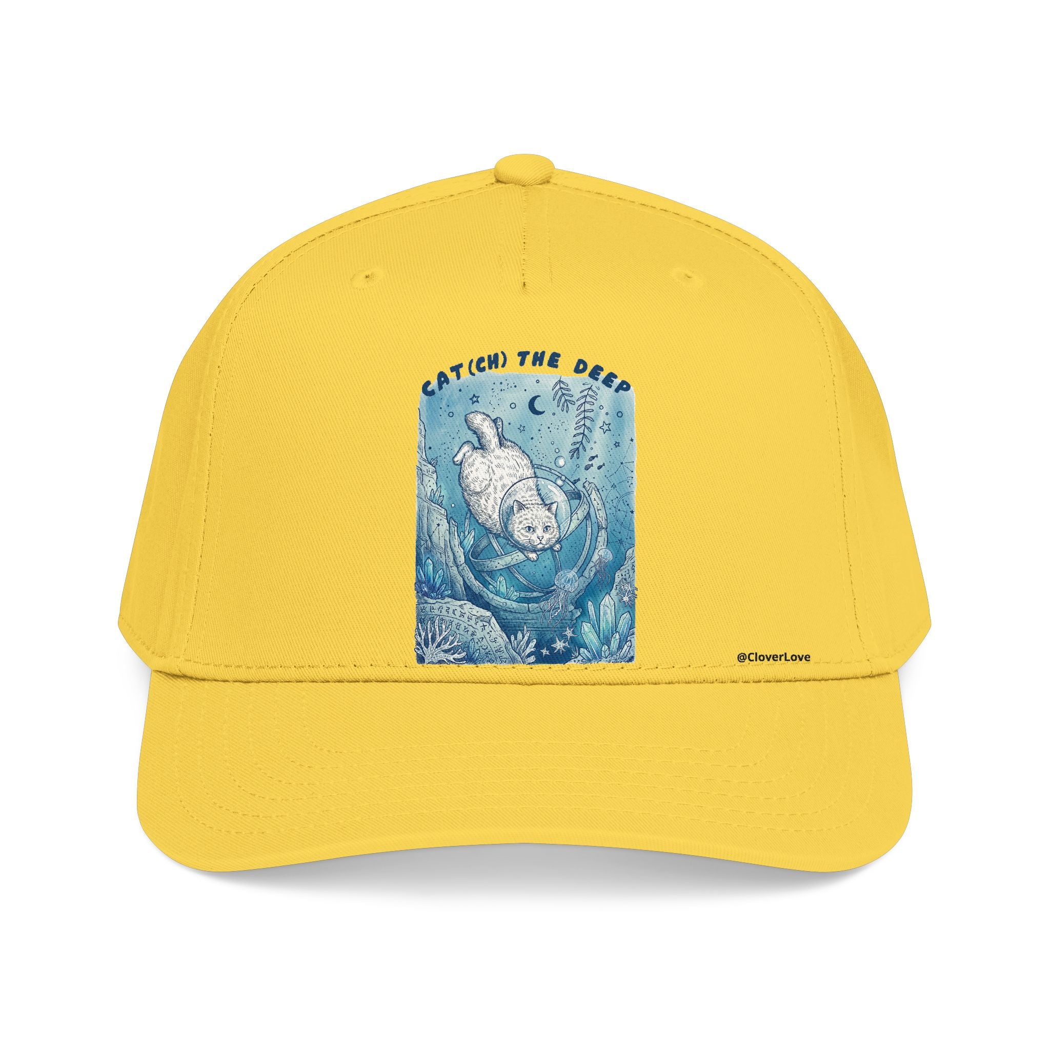 Deep Sea Cat Hat - Underwater Adventure Baseball Cap, Ocean Explorer Gift, Cat Lover Hat