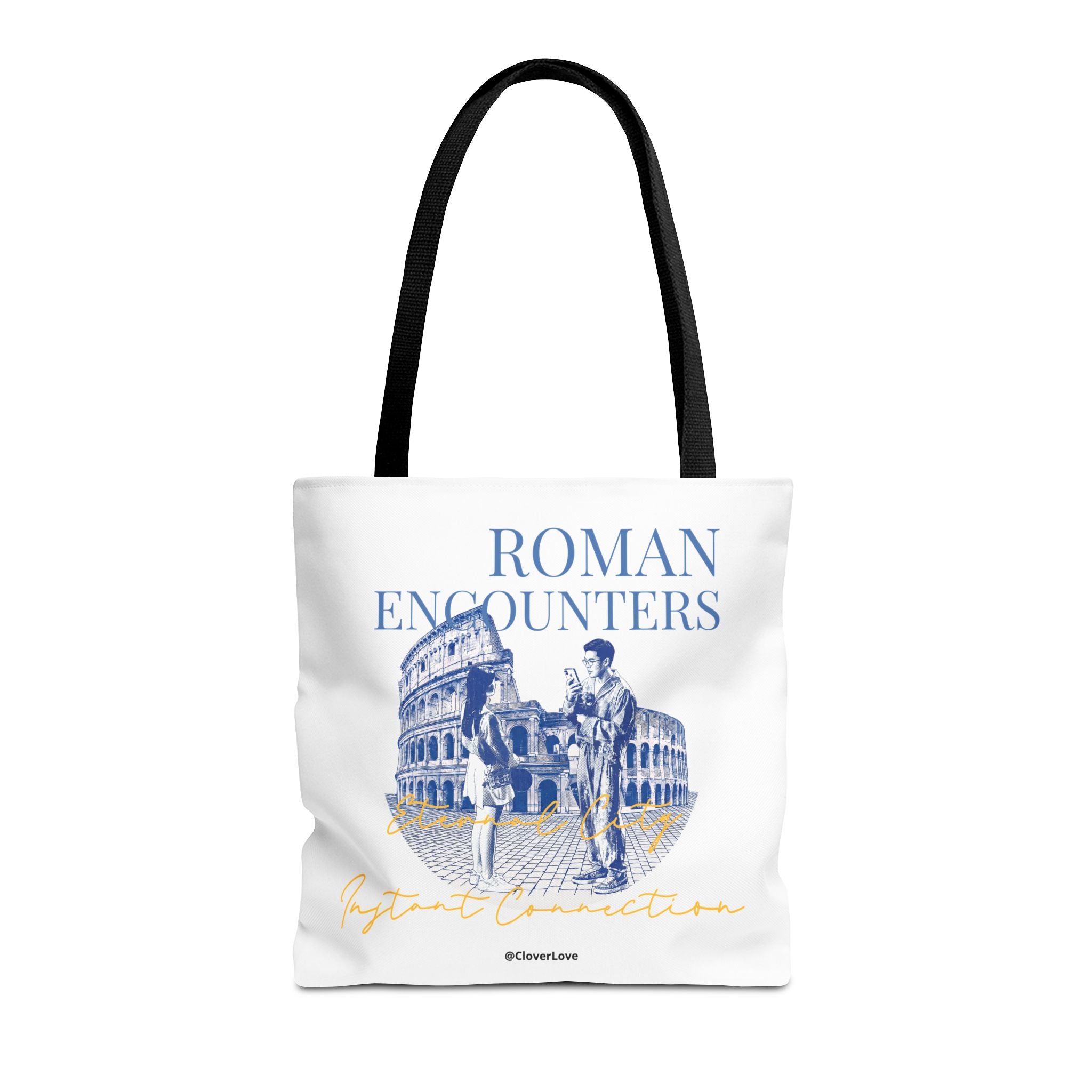 Roman Encounter Travel Tote Bag | Vintage Italy Rome Colosseum Canvas Tote Bag for Travel Lovers