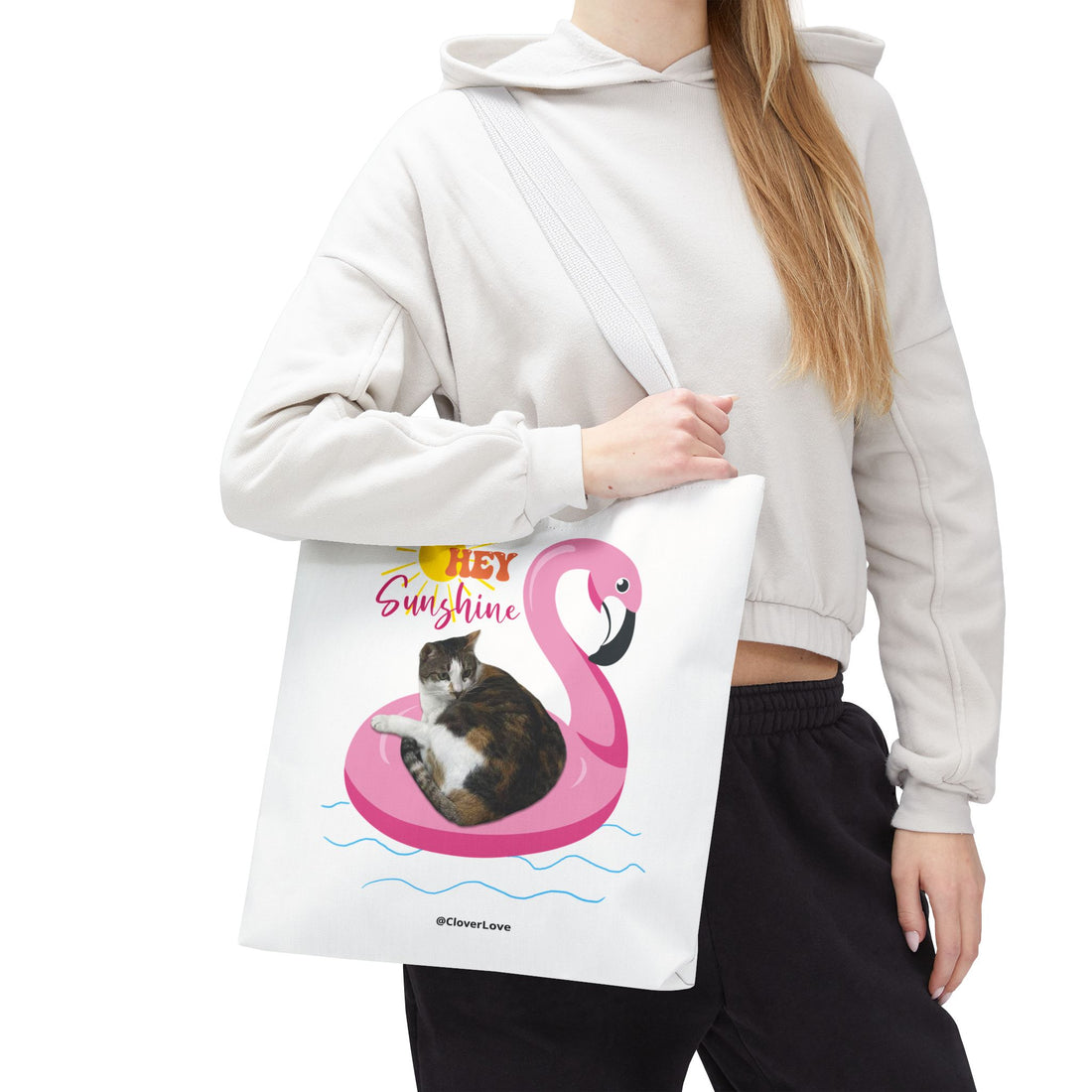 Custom Cat Tote Bag | Personalized Pet Photo Summer Bag