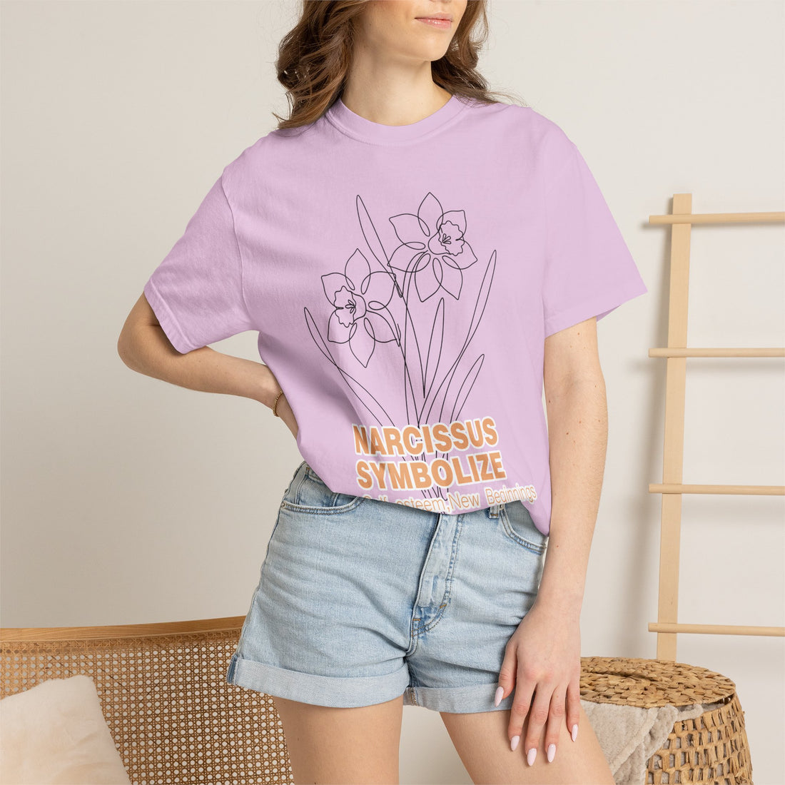 Narcissus Flower T-Shirt - Botanical Graphic Shirt for Flower Lovers