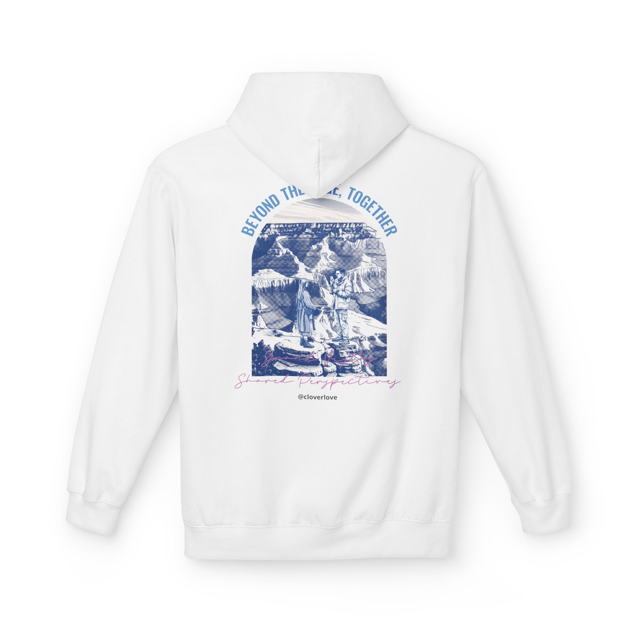 Beyond The Horizon Personalisierter Reise-Hoodie, Landschaftswahrzeichen Paar Geschenk