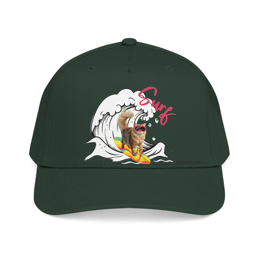 Cat Surf Adventure Hat – Cute Ocean Animal Hat, Beach Lover Gift for Cat Owners