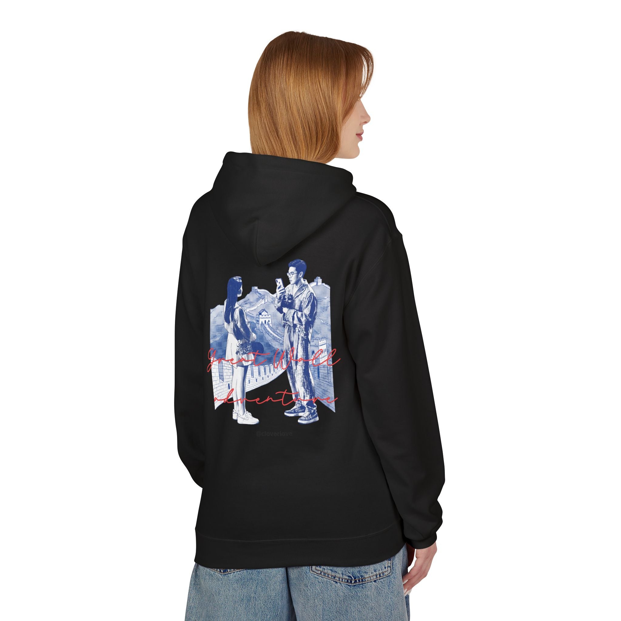 Abenteuer-Kapuzenpulli "Große Mauer" – Sommer-Fernweh-Sweatshirt