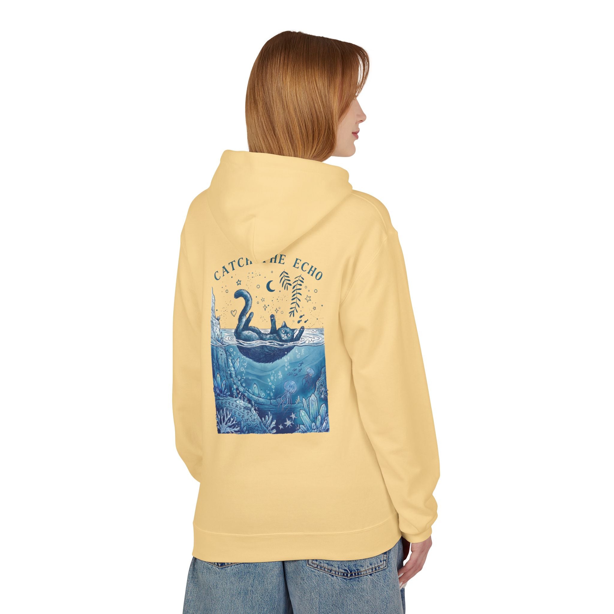 Cat Ocean Adventure Hoodie | Vintage Underwater Graphic Sweatshirt