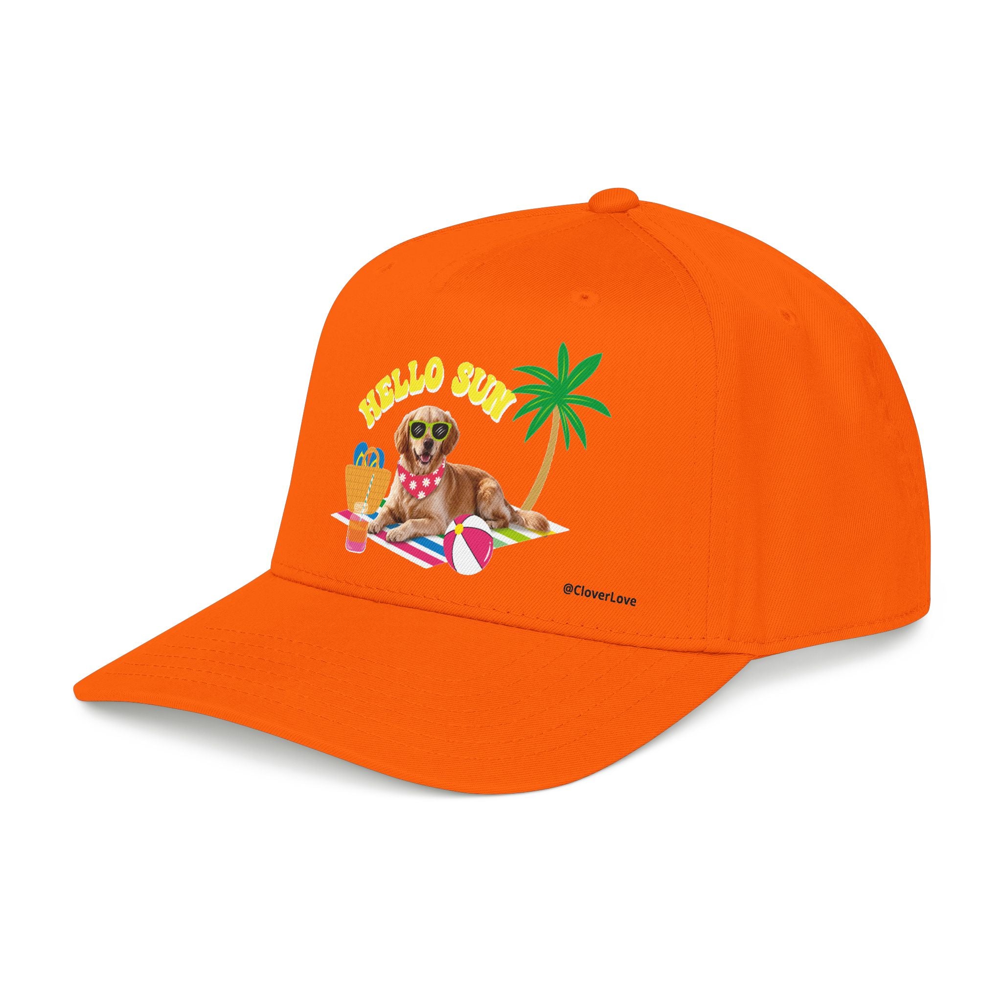 Custom Summer Dog Hat, Hello Sun Beach Puppy Baseball Cap, Personalized Pet Hat