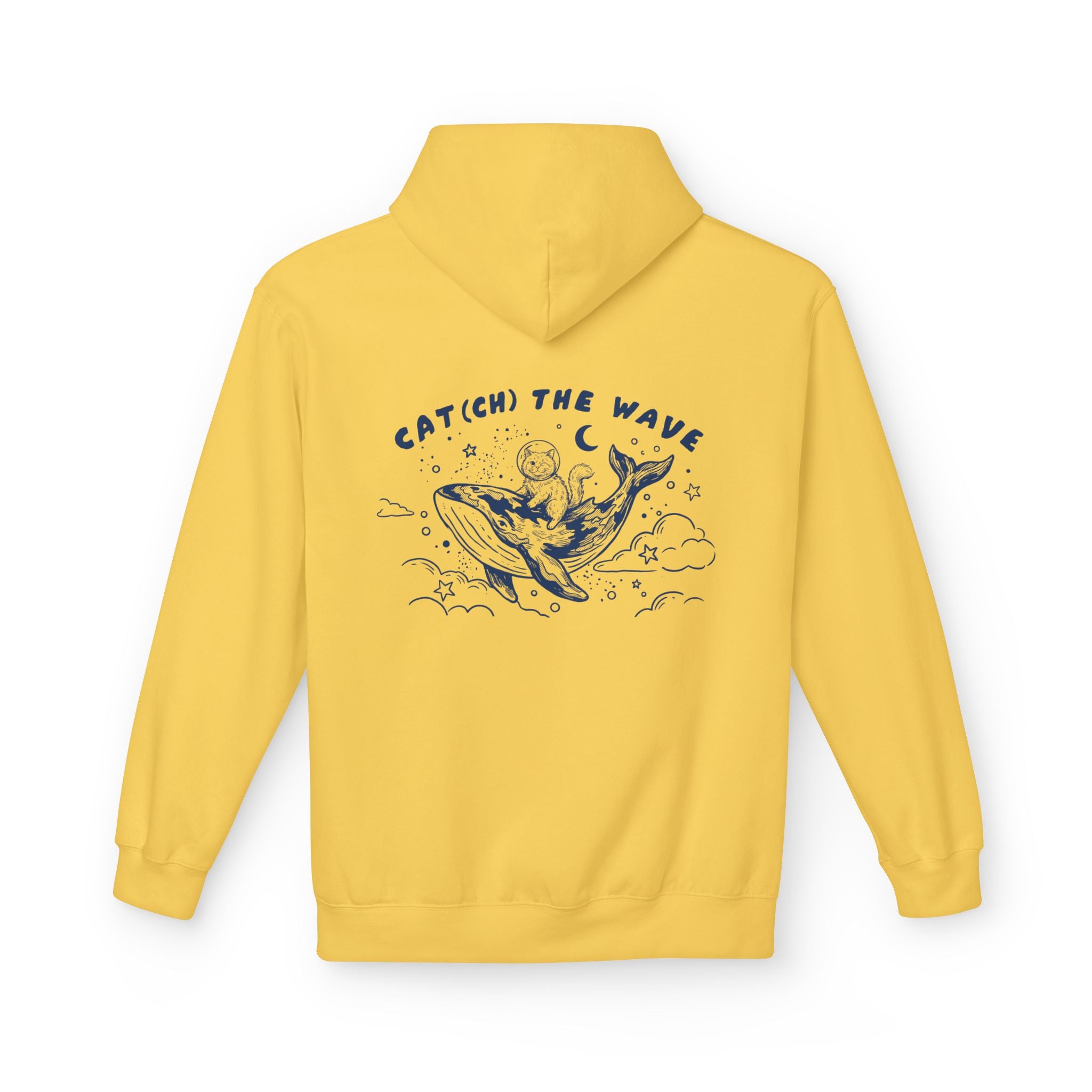 Cat Whale Adventure Hoodie | Vintage Ocean Graphic Sweatshirt