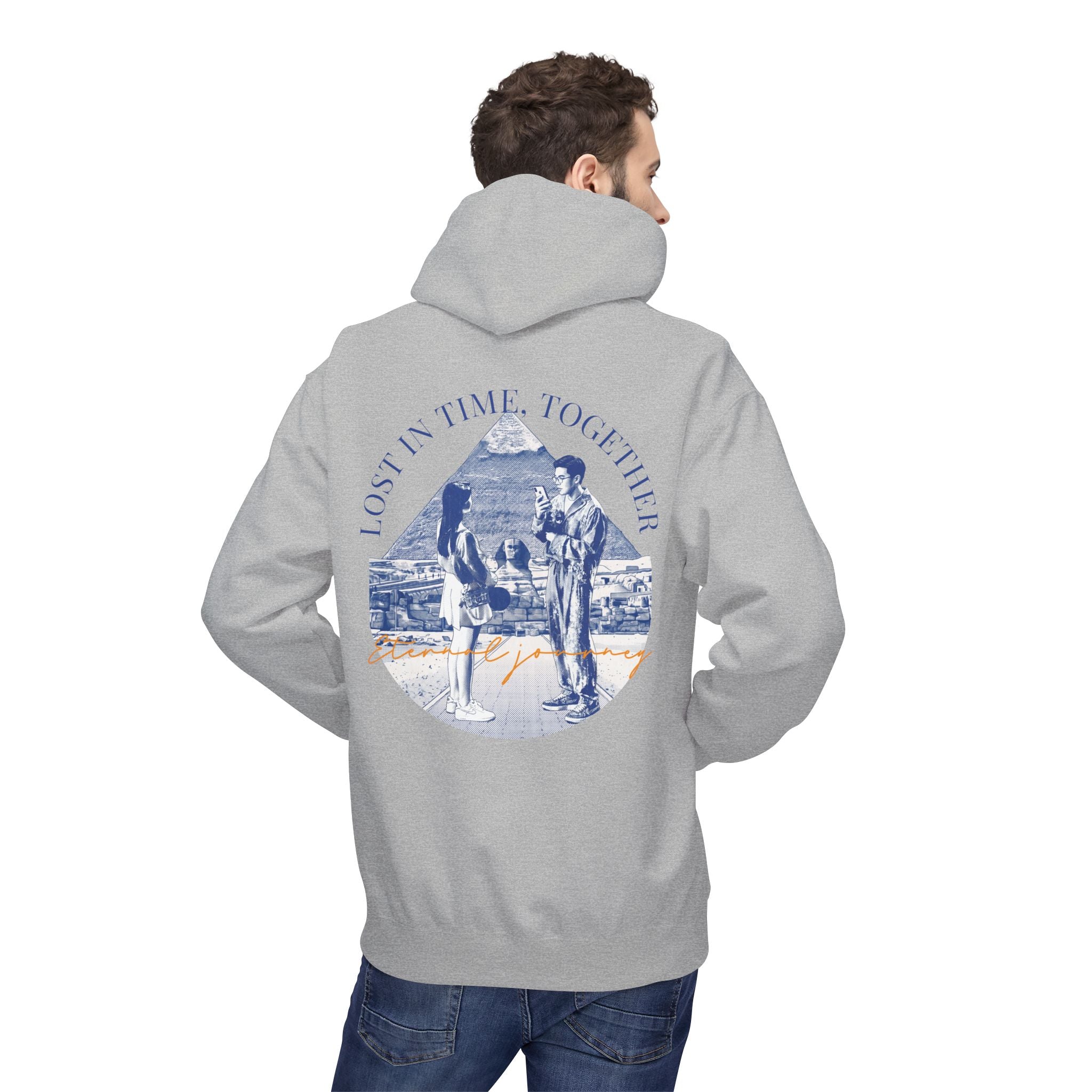 Vintage Travel Hoodie | Couple Landmark Graphic Sweatshirt