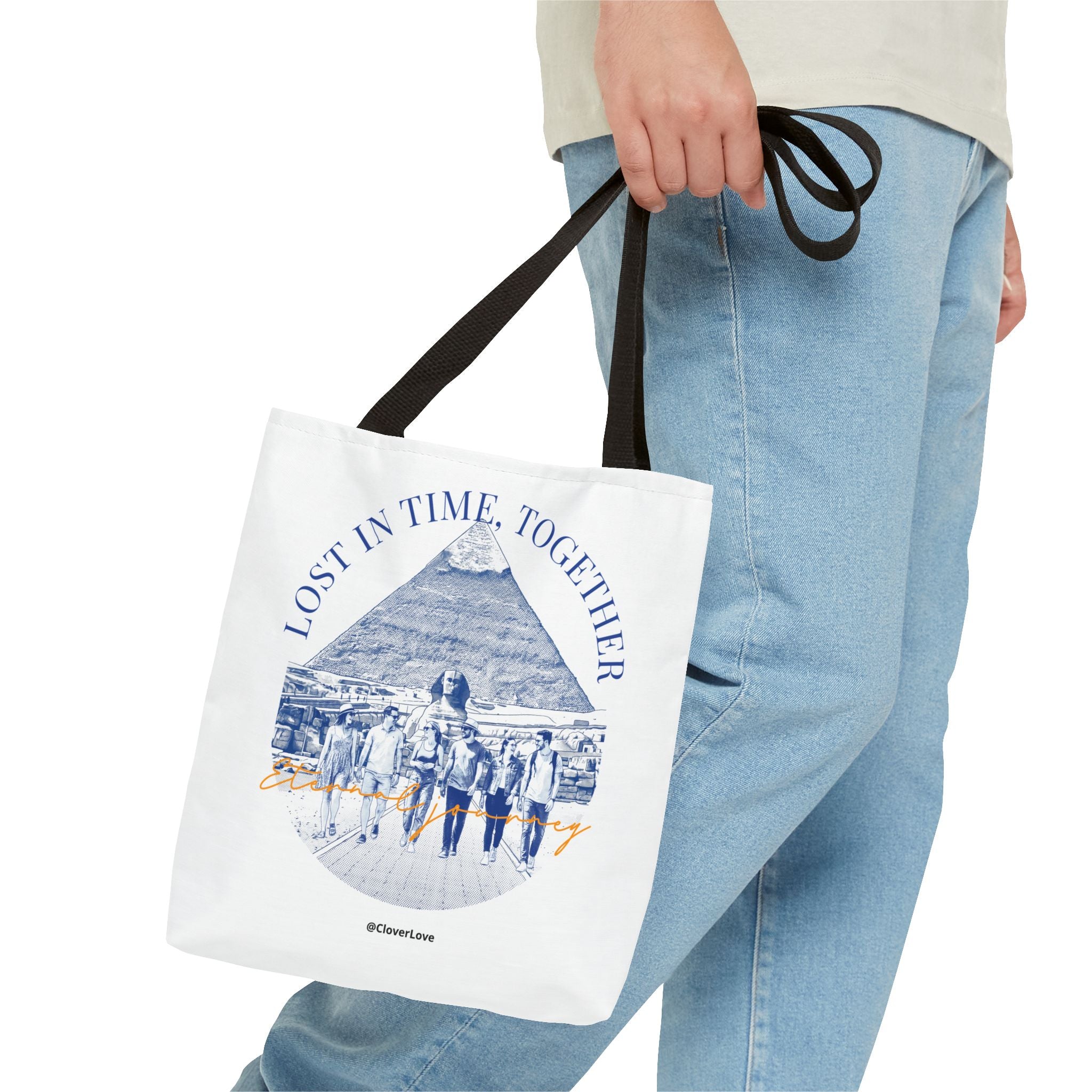 Egypt Pyramid Tote Bag | Vintage Travel Explorer Canvas Bag