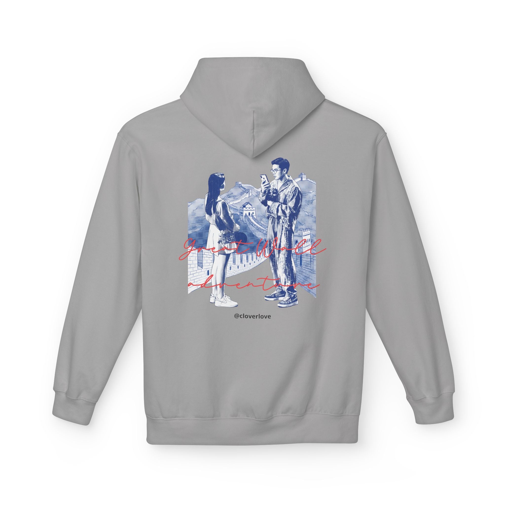 Abenteuer-Kapuzenpulli "Große Mauer" – Sommer-Fernweh-Sweatshirt