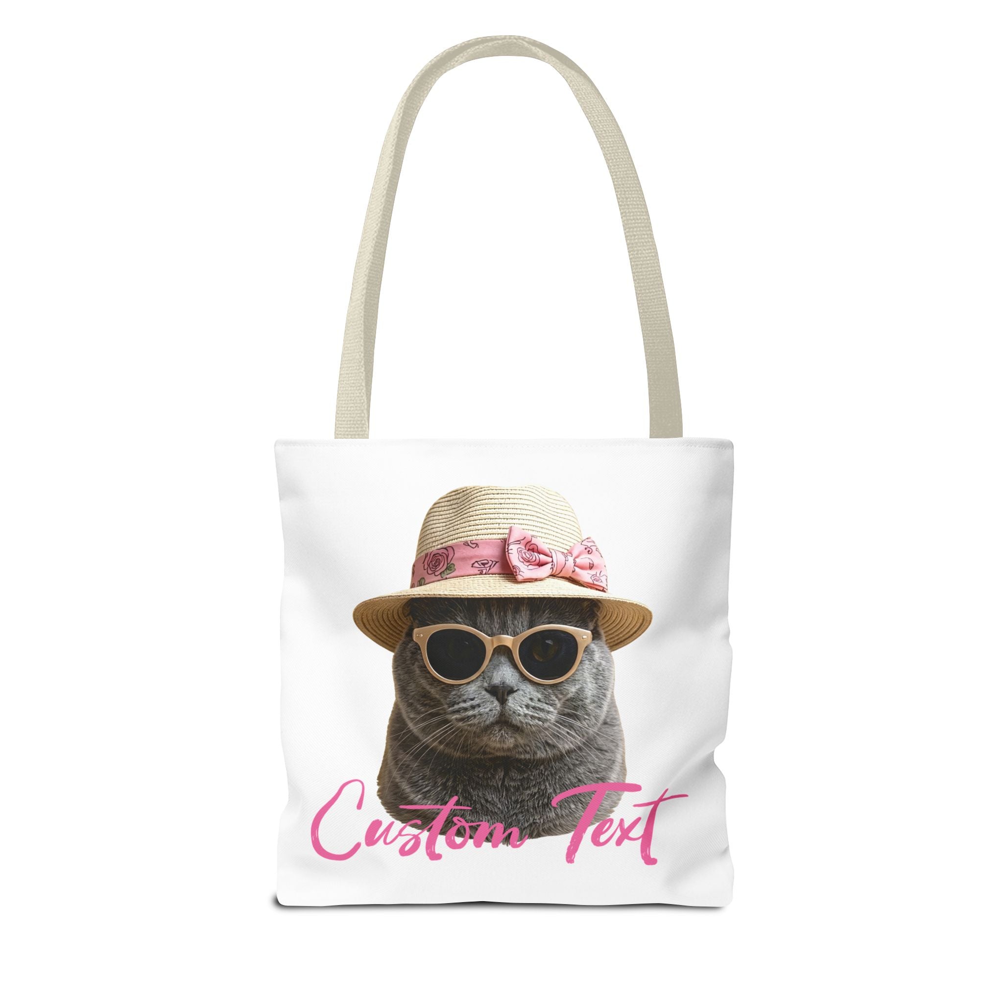 Summer Cat Tote Bag | Personalized Cat Photo Canvas Bag
