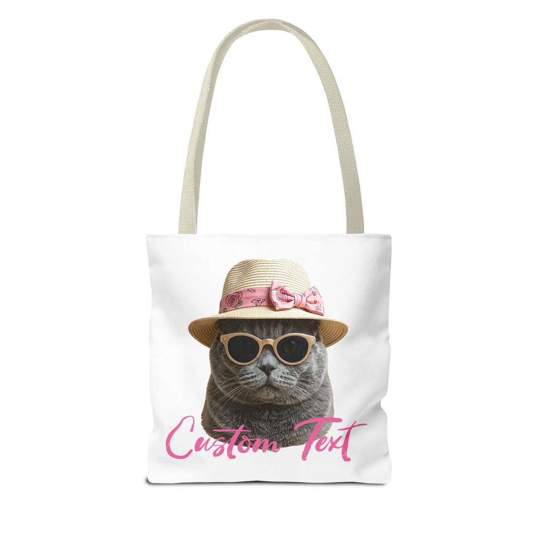 Summer Cat Tote Bag | Personalized Cat Photo Canvas Bag