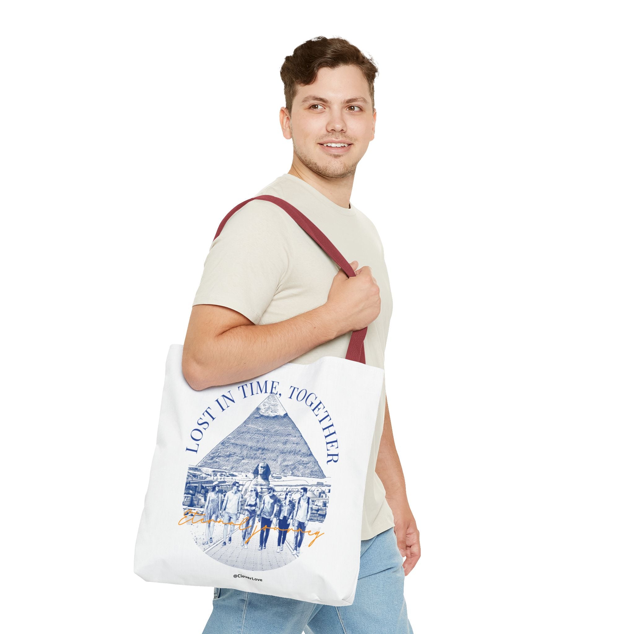 Egypt Pyramid Tote Bag | Vintage Travel Explorer Canvas Bag