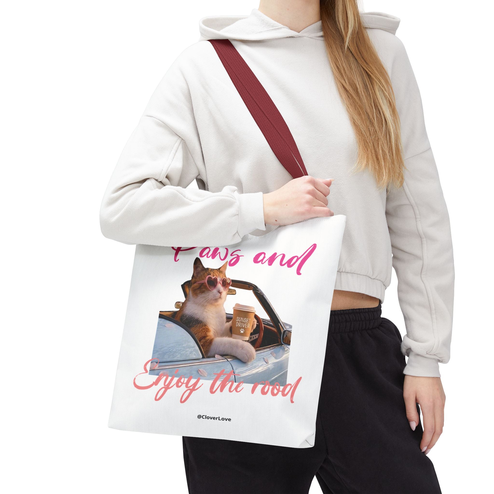 Cute Cat Tote Bag | Custom Cat Photo Personalized Canvas Bag