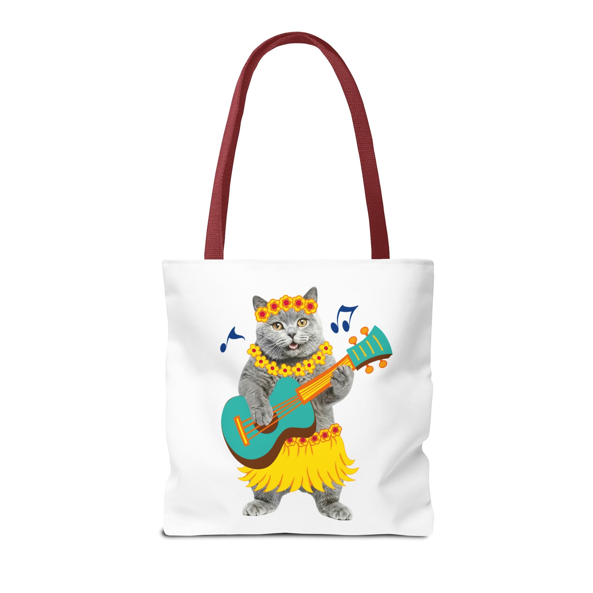 Tropical Cat Tote Bag | Personalized Pet Photo Canvas Bag