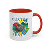 Tropical Summer Cat Mug | Personalized Pet Photo Coffee Cup With Custom Text