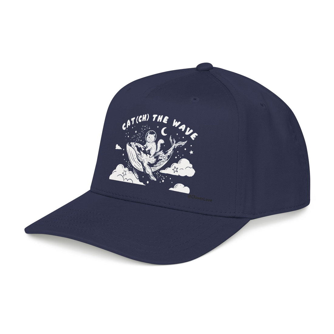 Ocean Cat Hat - Whale Adventure Baseball Cap, Cute Animal Dad Hat, Cat Lover Gift