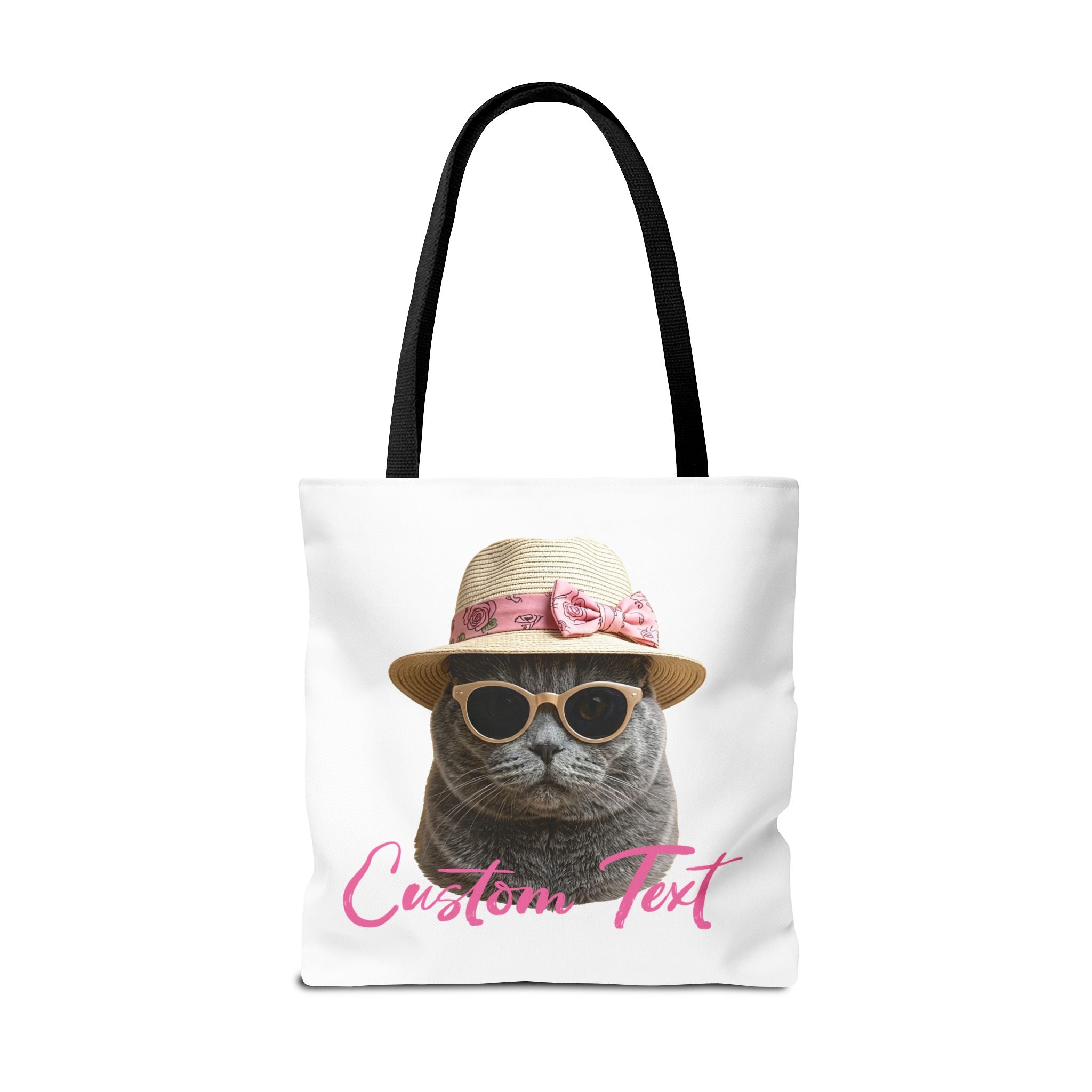 Summer Cat Tote Bag | Personalized Cat Photo Canvas Bag