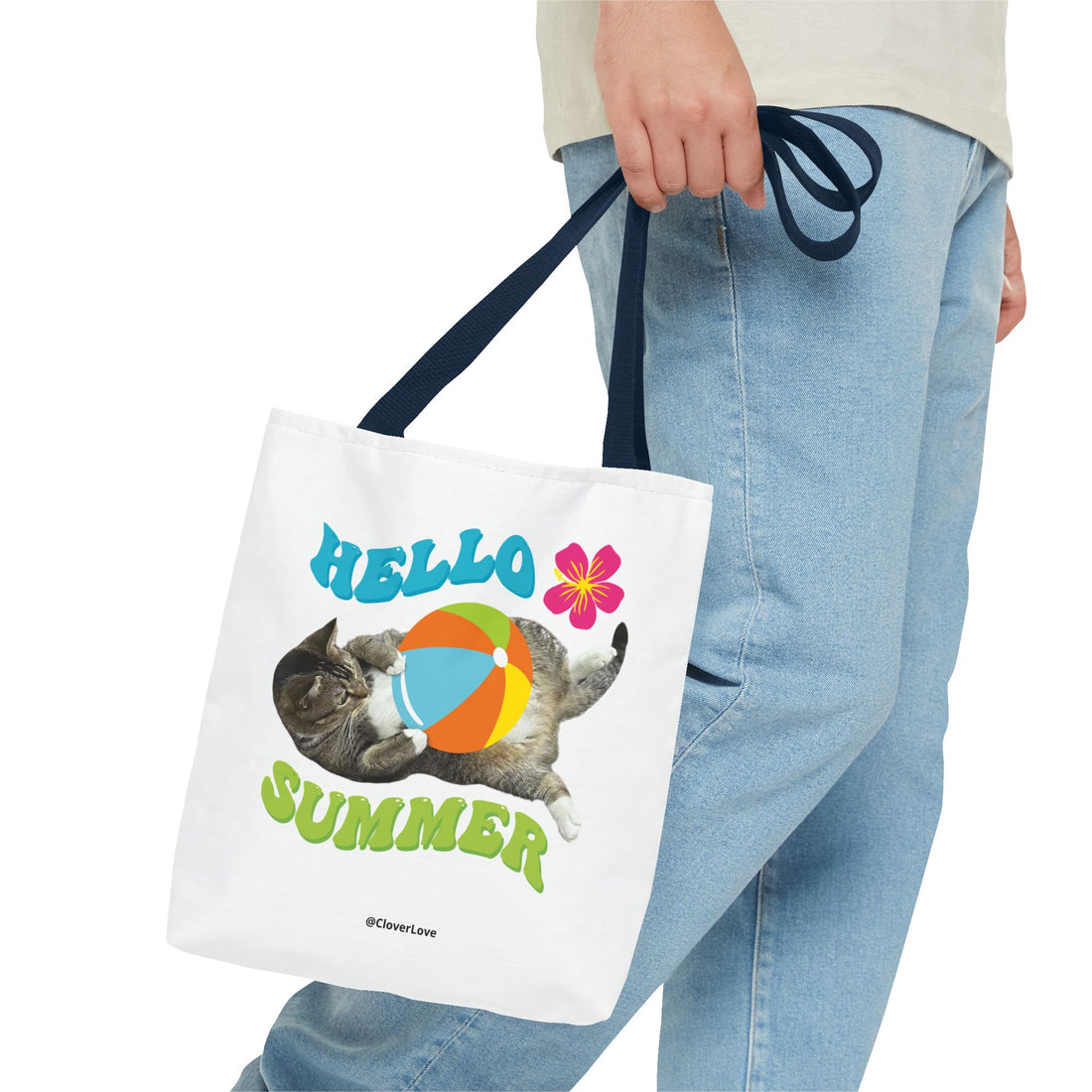 Custom Cat Tote Bag | Personalized Pet Photo Canvas Bag