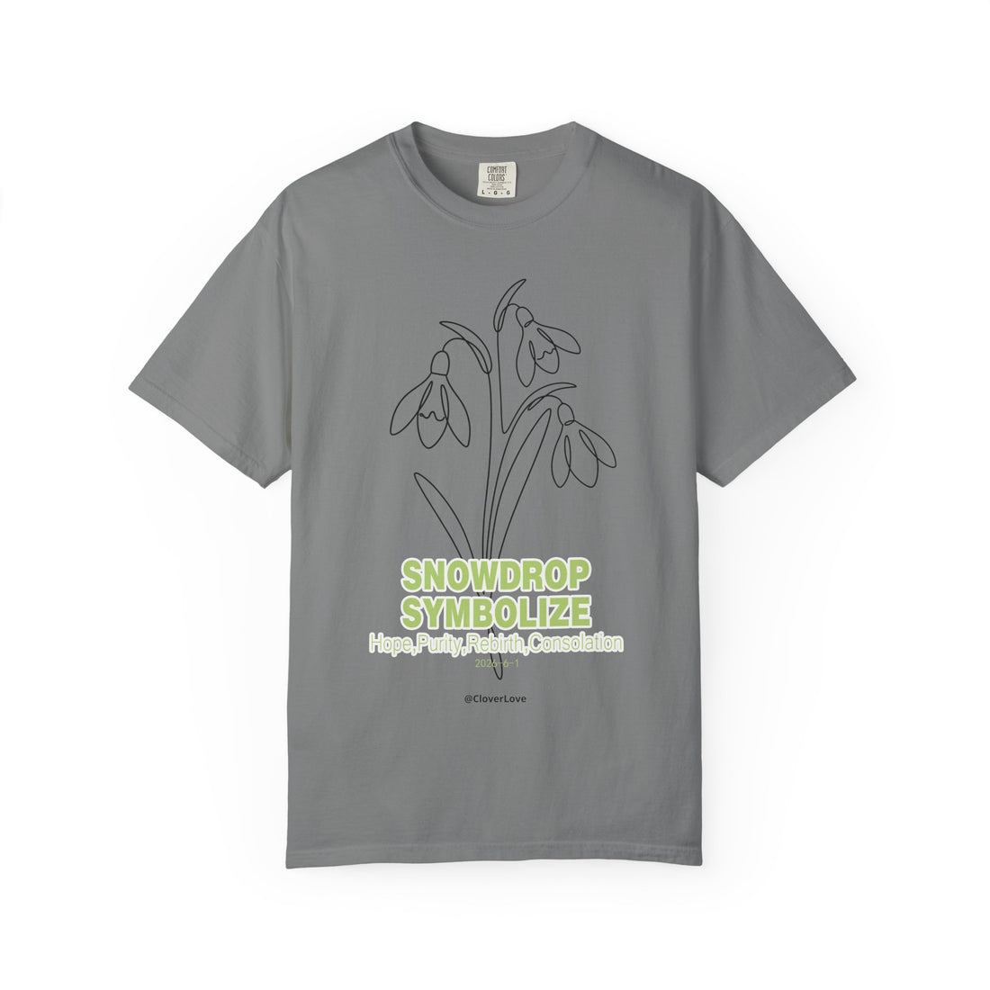 Snowdrop Flower T-Shirt - Botanical Shirt for Flower Lovers