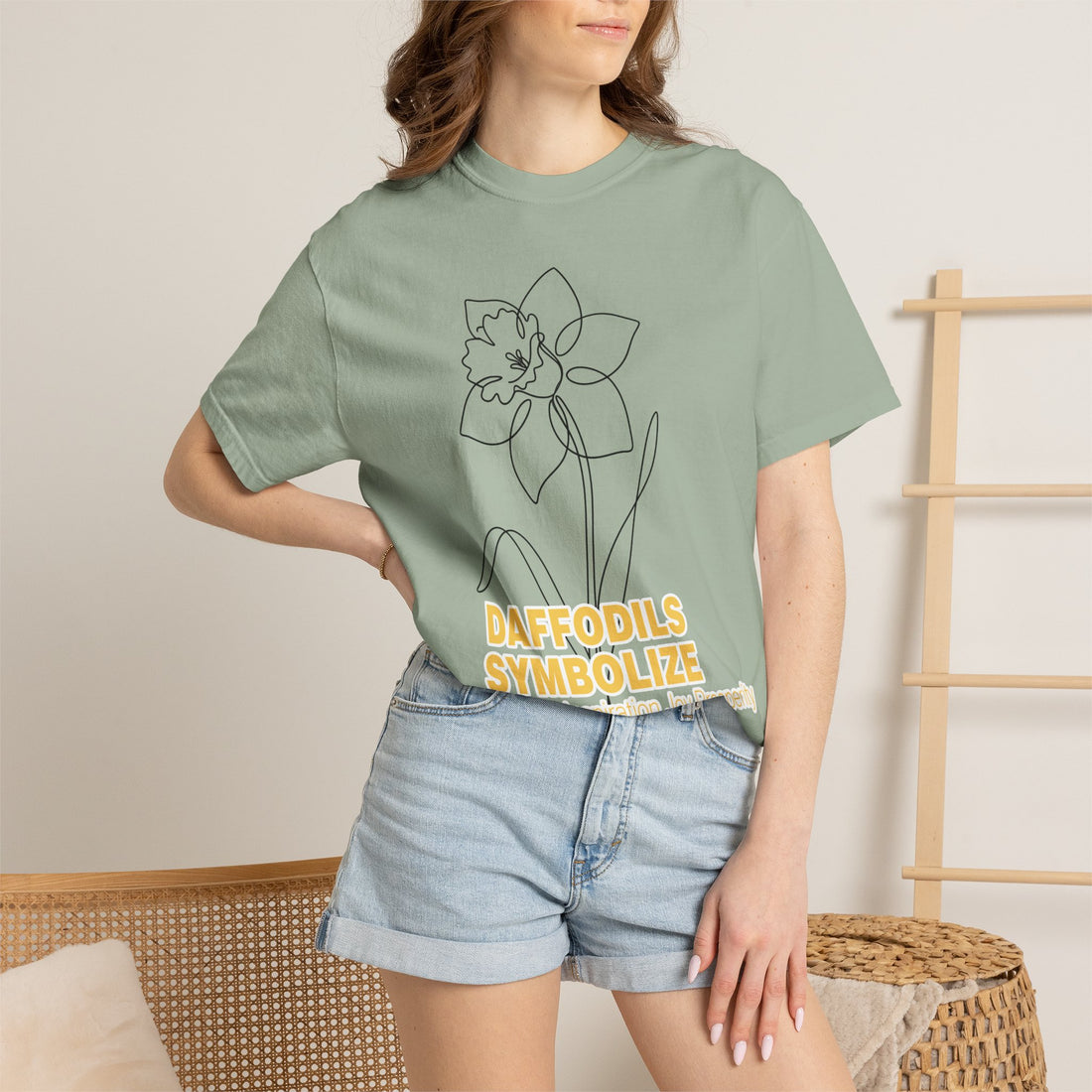 Daffodil Flower T-Shirt - Botanical Graphic Shirt for Flower Lovers
